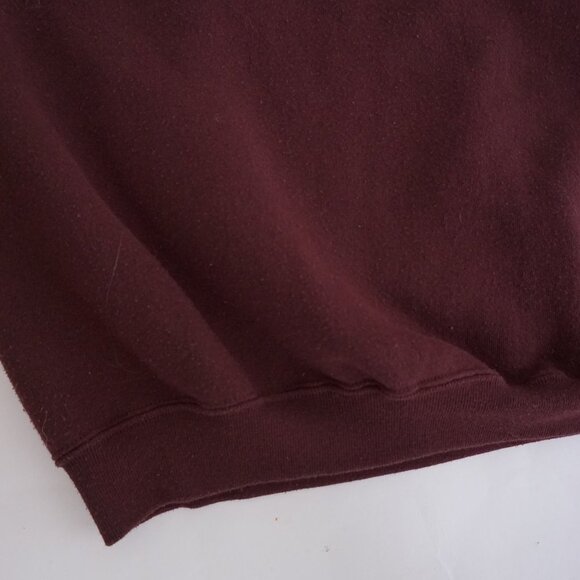 Vintage '90S Russell Athletic Maroon Blank Cotton Crewneck Sweater 2XL - Picture 5 of 7